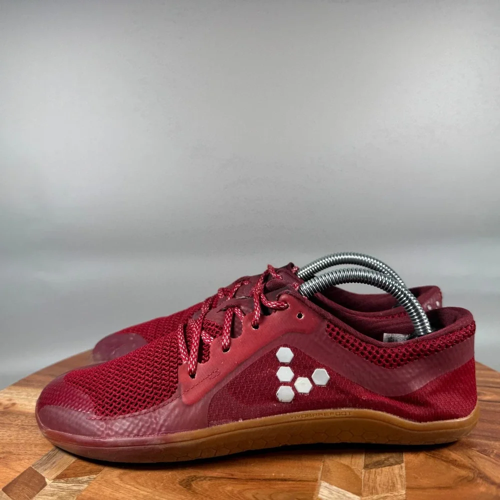 Vivobarefoot Stealth II Womens EU 36 Minimalist Running Shoes Burgundy Red Gum